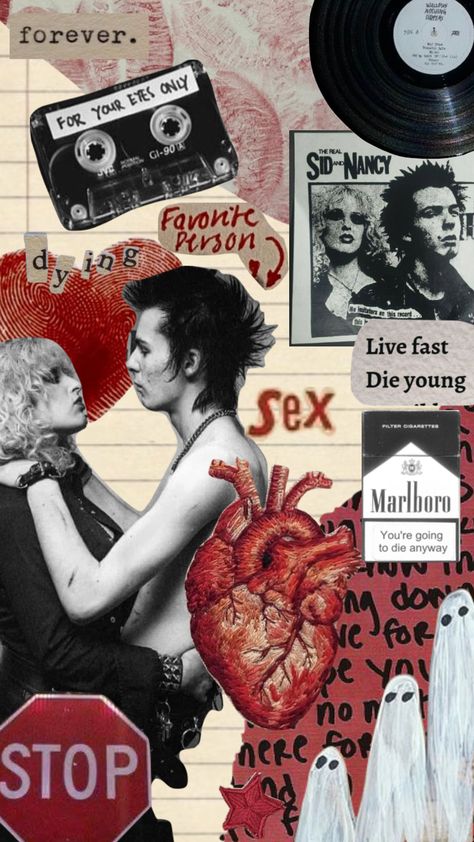 70s Punk Aesthetic, Punk Wallpaper Iphone, Punk Aesthetic Wallpaper, Punk Moodboard, Riot Grrrl Fashion, Punk Background, Punk Rock Posters, Punk Collage, Punk Glam