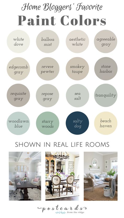 Farmhouse Paint Colors, Popular Paint Colors, Farmhouse Paint, Neutral Paint Colors, Favorite Paint Colors, House Color Schemes, Kitchen Paint Colors, Best Paint Colors, Neutral Paint