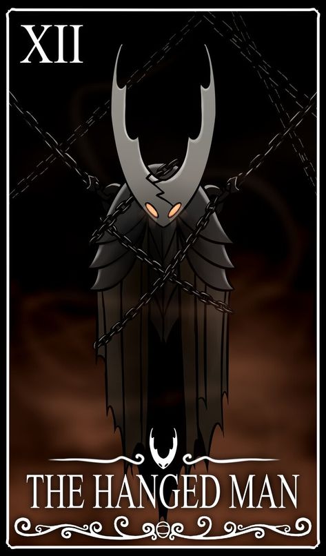 ArtStation - Hollow Knight Tarot Cards major arcana. (Unedited), Lime Hazard Hollow Knight Tarot Cards, The Hollow Knight, Tarrot Cards, Tarot Cards Major Arcana, Team Cherry, Arte Occulta, Hanged Man, Hollow Night, The Hanged Man