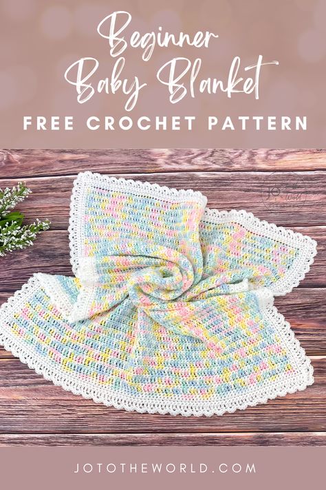 Calling all crochet beginners! Get ready to create a snuggly masterpiece with this free beginner crochet baby blanket pattern. Perfect for those just starting out, this pattern is a fantastic way to dive into the world of crochet and make a precious blanket for your little bundle of joy. Beginner Baby Blanket Crochet, Crochet Baby Blanket Free Pattern Boy, Beginner Baby Blanket, Free Baby Blanket Knitting Patterns, Easy Crochet Baby Blanket Free Pattern, Crochet A Baby Blanket, Beginner Crochet Baby Blanket, Baby Blanket Knitting Patterns, Summer Baby Blanket