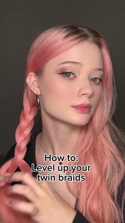 Kawaii Hairstyles Short, Braided School Hairstyles, School Braids, Braided Hairstyles For School, Twin Braids, Cute Eye Makeup, Beauty Makeup Tutorial, Kawaii Hairstyles, Two Braids