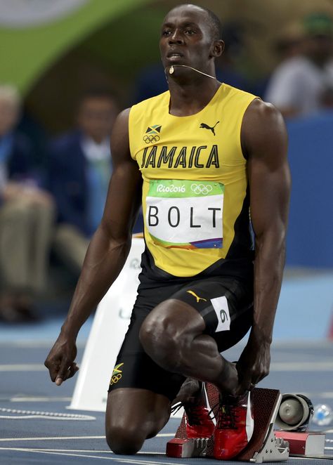 Rio 2016 - Usain Bolt (2504×3500) Usane Bolt, Usain Bolt Training, Usain Bolt Running, Frank Zane, Prison Tattoos, Lycra Men, Rio Olympics 2016, Usain Bolt, Rio Olympics