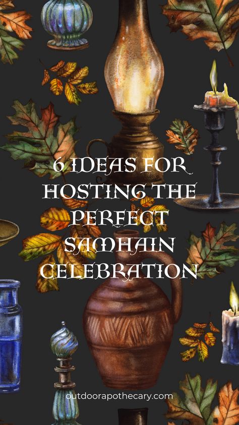 Learn how to throw the perfect Samhain celebration in the comfort of your own home with some of my favorite fall feast foods and recipes, seasonal crafts, and DIY decorations. Samhain Table Setting, Samhain Celebration Ideas, Samhain Food Traditional, Ways To Celebrate Samhain, Diy Samhain Decorations, How To Celebrate Samhain, Samhain Crafts Diy, Samhain Feast, Samhain Activities