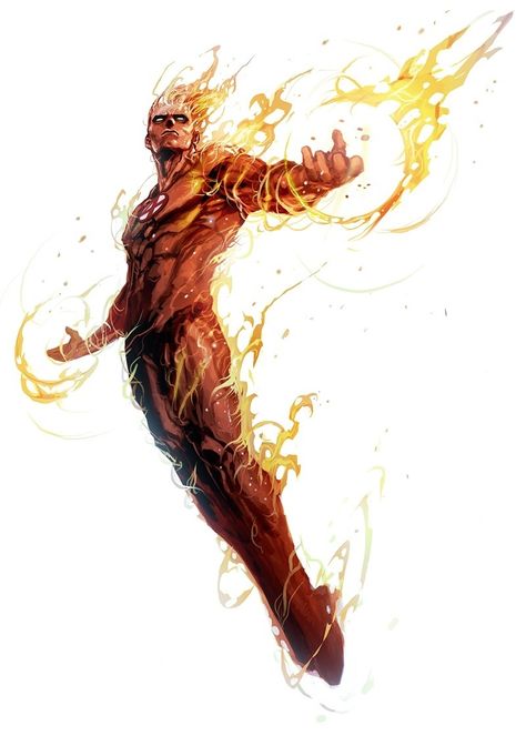 Human Torch (Johnny Storm) Human Torch, Arte Dc Comics, Bd Comics, Superhero Comics, Marvel Vs Dc, Geek Art, Comics Art, Comic Movies, Marvel Vs