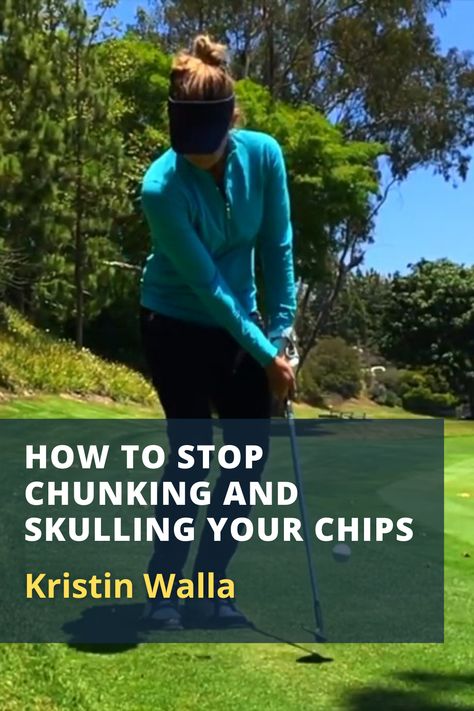 Kristin Walla shows you how to use the bounce of your wedge and a shorter follow through to hit great chip shots. #golf #golftip #golfswing #golflessons #womensgolf Golf Chipping Tips, Beginner Golf, Golf Wedges, Chipping Tips, Golf Score, Best Golf Clubs, Golf Chipping, Golf Drills, Golf Rules