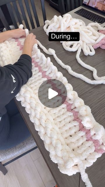 Handmade Chunky Knit Blankets on Instagram: "Such a fun hobby! Check out the link in my bio to learn how to make these cozy blankets 💛
•
•
#hand knit blanket #chunkyknitblanket #chunkyblankettutorial #chenilleblanket #babyblanket #homedecor #diyhomedecor #handmadeblanket #etsycreatorco #sidehustle #springdecor #newhobby" Fun Crochet Blanket, Chunky Hand Knit Blanket, Finger Knitting Blankets, Chunky Yarn Blanket, Chunky Blankets, Chunky Hand Knit, Diy Knit Blanket, Chunky Knit Blanket Diy, Hand Crocheted Blanket