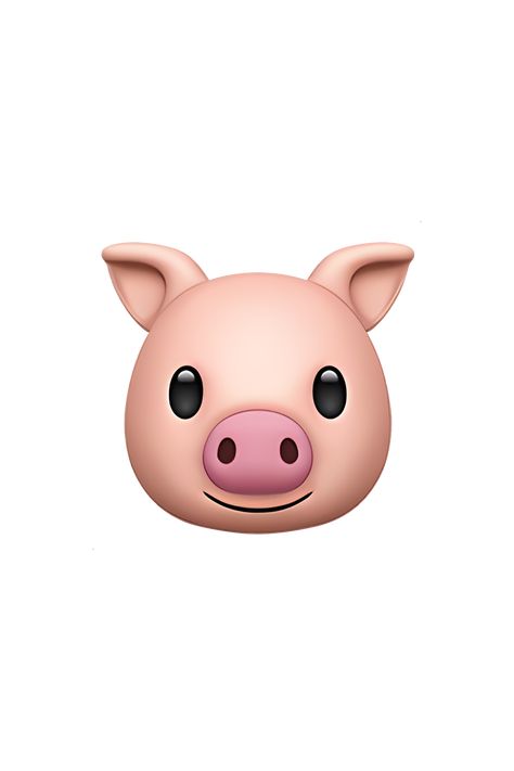 The emoji 🐷 depicts the face of a pink pig with two round ears, a snout, and two black beady eyes. The snout has two nostrils and a slight curve at the end. The pig's mouth is closed, and it has a slight smile on its face. The overall appearance of the emoji is cute and cartoonish. Pig Emoji, Phone Emoji, Apple Emojis, Pig Snout, Emoji Meaning, Ios Emoji, Pig Png, Iphone Emoji, When Pigs Fly