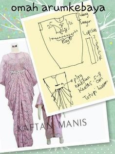 Pattern Drafting, Dress Brokat Anak, Pola Kaftan, Kain Linen, Abaya Pattern, Sewing Patterns Skirt, Kaftan Pattern, Dress Brokat, Trendy Sewing