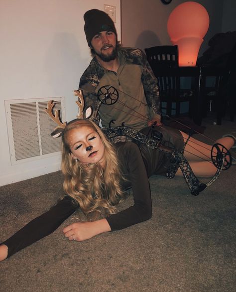 Couples Country Halloween Costume, Doe Costume Women, Deer Halloween Costumes Women, Deer Costume Women, Homecoming Couples Outfits, Bambi Costume, Halloween Costumes Couple, Cute Couple Halloween, Halloween Costumes Cute