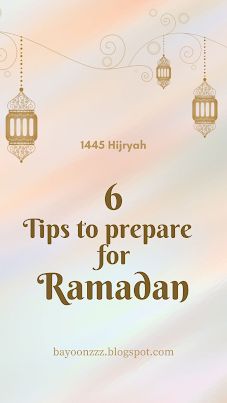 6 Tips to prepare for Ramadan Preparing For Ramadan, Eid Prayer, Spiritual Cleansing, For Ramadan, Will And Grace, Ramadan Mubarak, Expressing Gratitude, New Journey, Busy Life
