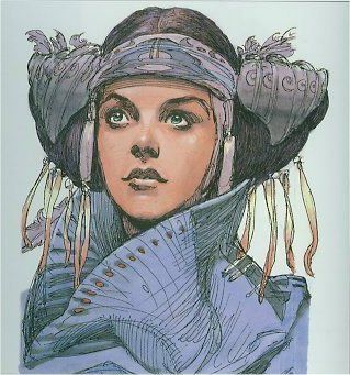 Padme Amidala concept art for Star Wars the Phantom Menace. : Lucasfilm : Free Download, Borrow, and Streaming : Internet Archive Iain Mccaig, Star Wars Padme Amidala, Amidala Star Wars, Star Wars Planets, Star Wars Padme, Star Wars Painting, Bd Art, Phantom Menace, Star Wars Fashion