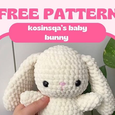 Crochet Amigurumi Plushies Free Pattern, Crochet Chunky Bunny Pattern, Cute Bunny Amigurumi Free Pattern, Crochet Patterns Bunny Free, How To Crochet A Cat Plushie, Crochet Stuffed Rabbit, Chunky Bunny Crochet Pattern, Crochet Bunny In Overalls Free Pattern, How To Crochet A Bunny Free Pattern