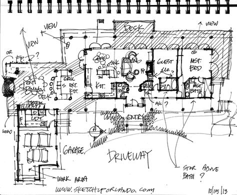 Croquis, Hand Drawn Floor Plan Sketch, Sketch Floor Plan, Architecture Sketching, Sketch Plan, Floor Plan Sketch, Modern Rustic Cabin, Rendered Floor Plan, Presentation Design Layout