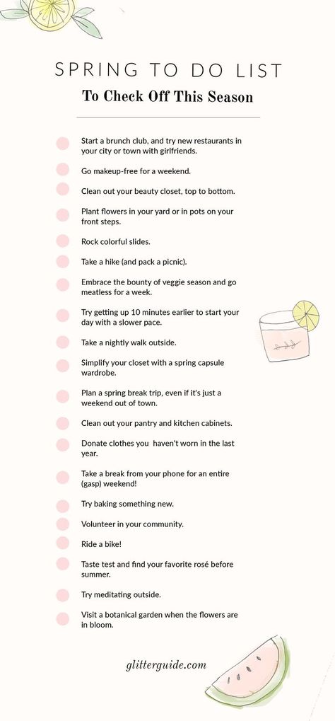 Spring List Things To Do, Seasonal To Do List, Spring Holidays Activities, Spring Bucket List Ideas, Things To Do In The Spring, Easter Bucket List, Spring Things To Do, Spring Bucket List Aesthetic, Spring To Do