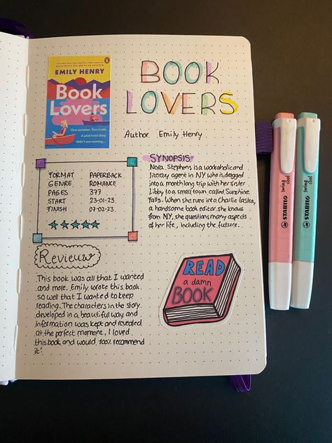 Book Notebook Ideas, Reading Log Ideas Aesthetic, Ruled Book Journal Ideas, Books List Journal, Journal Ideas Book Review, Book Rate Journal, Book Review Page Ideas, Book Annotation Journal, Books To Read Journal Ideas