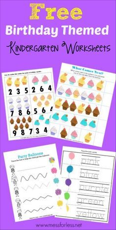 I love free kindergarten worksheets and these are fun because they are birthday themed. My daughter had so much fun learning with these! Birthday Activities For Kindergarten, Preschool Birthday, Preschool Cooking, Teacher Birthday, Birthday Art, Free Kindergarten Worksheets, Birthday Themed, Birthday Activities, Alphabet Activities Preschool