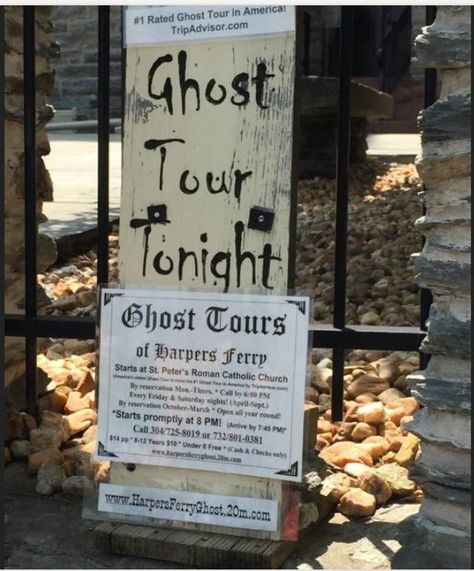 7. Finish the evening with a ghost tour walk. Ghost Tour Aesthetic, Abc Dates, Appalachian Gothic, Towns In West Virginia, Harpers Ferry West Virginia, Fall Dates, Cute Date Ideas, Harpers Ferry, Ghost Adventures
