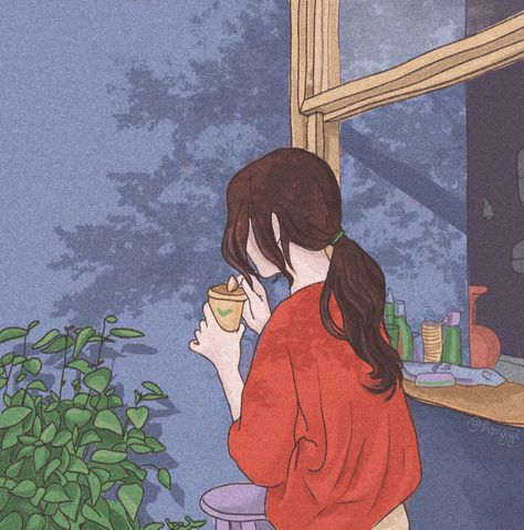 Lofi on Behance Images Kawaii, Japon Illustration, Illustration Art Girl, Lukisan Cat Air, Fete Anime, 판타지 아트, Anime Scenery Wallpaper, Girls Cartoon Art, Girly Art