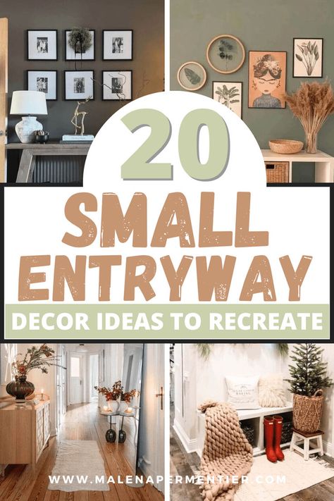 how to make a small entryway look bigger Entrance Hall Decor Small, Hallway Decorating Entrance, House Entrance Ideas, Small Entryway Decor Ideas, Small Entryway Decor, Entrance Hall Decor, Entryway Decor Ideas, Entryway Inspiration, Entryway Table Decor