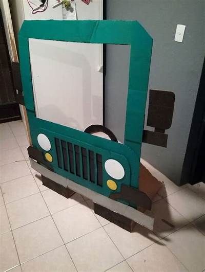 Cardboard Safari jeep | Safari kids party, Safari kids crafts, Safari crafts Safari Car Cardboard, How To Make A Jeep Out Of Cardboard, Jeep Classroom Door, Diy Cardboard Jeep, Cardboard Jeep Diy, Safari Jeep Photo Booth, Cardboard Safari Jeep, Safari Jeep Cardboard Diy, Cardboard Jeep