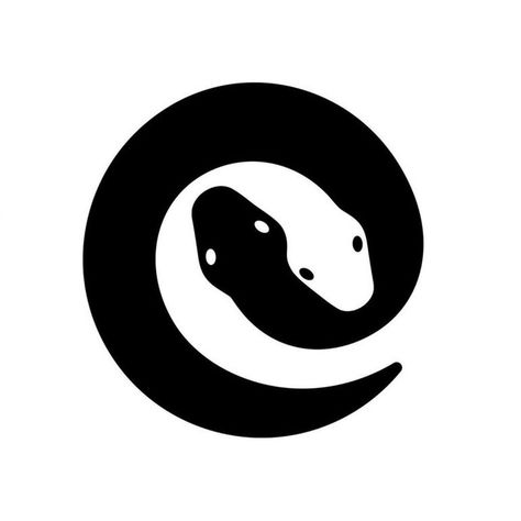 Creative snake, logo, ink, tattoo, and yin yang image ideas & inspiration on Designspiration G.o.a.t Logo, George Bokhua, Snake Icon, Snake Graphic, Pola Tato, Snake Logo, Logo Personal, Negative Space Logos, Logo Minimalista