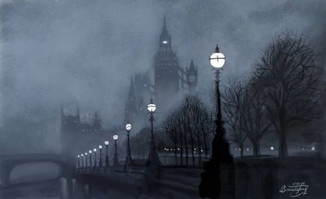 Yeosu, Foggy London, Victorian Era Aesthetic, Digital Art Landscape, Victorian Street, England Aesthetic, Victorian Aesthetic, Fl Studio, London Aesthetic
