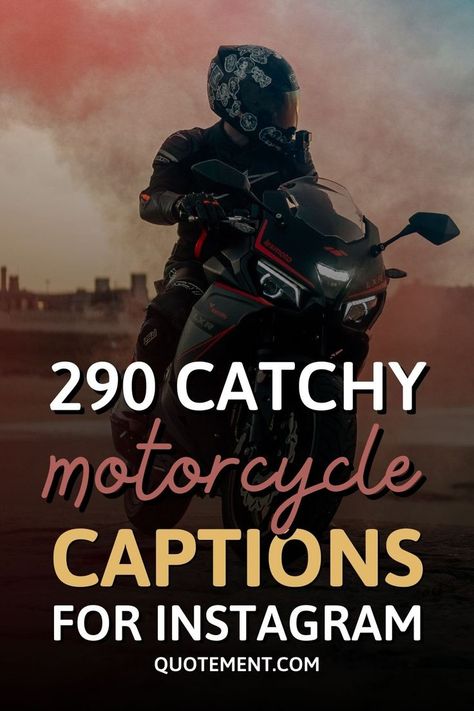 If you are a great bike lover, then this awesome collection of catchy motorcycle captions for Instagram is surely your cup of tea! Motorcycle Life Quotes, Biker Women Quotes, Bike Life Quotes, Bikers Quotes Inspiration, Caption For Pic With Bike, Motorcycle Travel Photography, Motor Captions Instagram, Rider Captions Instagram, Caption For Riders