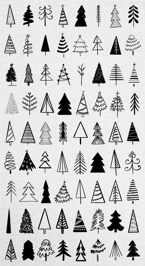 Christmas Tree Drawing, Hand Drawn Christmas, Memorial Wall, Christmas Card Art, Christmas Doodles, Easy Doodle Art, Doodle Art Designs, Christmas Drawing, Tree Drawing