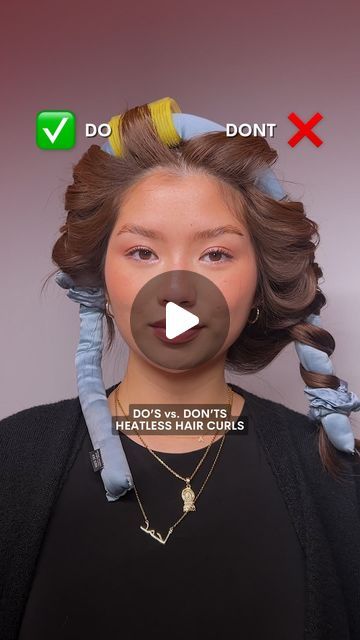 Heatless Curls With Bangs, Sleep Curls Night, Heatless Hair Straightening, How To Sleep With Heatless Curls, Heatless Wavy Hair Overnight, Bathrobe Heatless Curls, Satin Heatless Curls Tutorial, Diy No Heat Curls Overnight, Heatless Curls Overnight Short Hair Tutorials