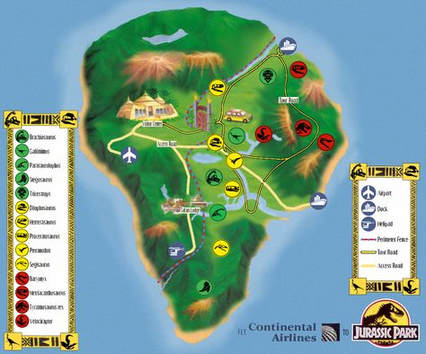 Jurassic Park Map Jurassic Park Map, Isla Nublar, Jurassic Park 1993, Park Games, Jurrasic Park, Indominus Rex, Camp Cretaceous, Movie Website, Jurassic World Dinosaurs