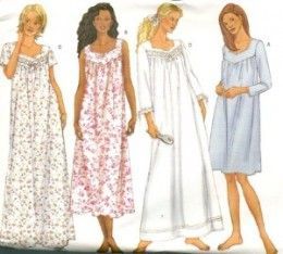 This is an online tutorial on how to sew nightgown with yoke for women. You will need to get yourself a commercial nightie sewing pattern and follown the instructions therein if you are just a beginner to dressmaking. Intermediate sewers can easily follow any online pattern instruction and make a glamorous night dress... Free Nightgown Patterns For Women, Nightgown Pattern Free, Vintage Nightgown Pattern, 50s Nightgown, Nightgown Pattern, Dresses By Pattern, Sleeve Variations, Light Shelf, Gown Pattern