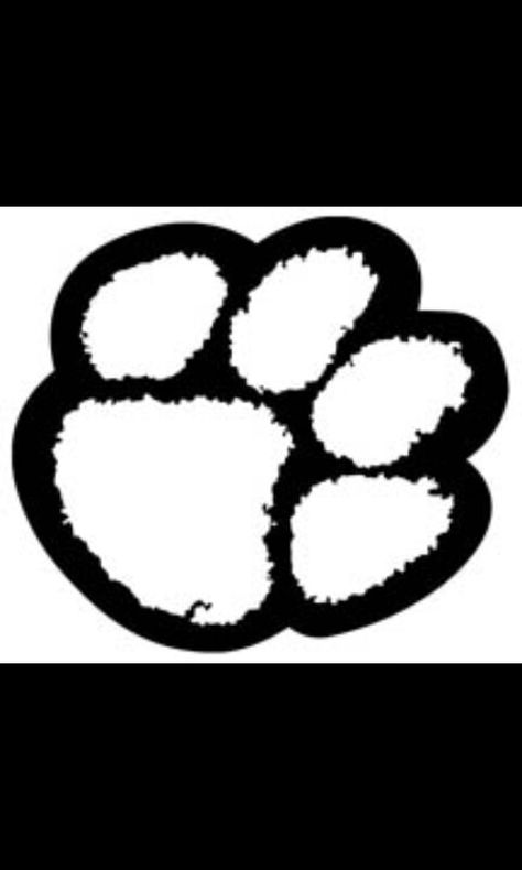 . Paw Print Clip Art, Clemson Paw, Tiger Paw Print, Clemson Tiger Paw, Football Coloring Pages, Tiger Paw, Back To School Party, Coloring Pages To Print, Free Clip Art