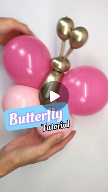 Balloon Sculptures Art, Colorful Balloon Bouquet, Balloon Butterfly Tutorial, Diy Butterfly Party Decorations, Butterfly Balloon Centerpiece, Balloon Flowers Diy Tutorials, Butterfly Balloon Decorations, How To Make Balloon Animals, Butterfly Balloon Animal