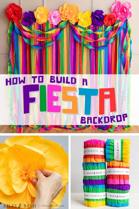 Fiesta Back Drop Ideas, Mexican Fiesta Printables Free, Taco Bout Love Backdrop, Mexican Party Photo Backdrop, Fiesta Picture Backdrop, Teacher Appreciation Mexican Theme Fiesta Party, How To Make Mexican Decorations, Mexican Flower Wall Backdrop, Fiesta Theme Decorations Diy