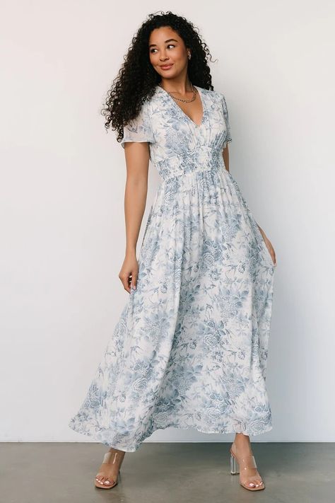 Discover dresses that are perfect for any occasion, and styles that work for every stage of life. Embrace bump-friendly options, wedding picks, and seasonal collections all at Baltic Born. Mexico, White And Blue Floral Maxi Dress, Slate Blue Midi Dress, Light Blue Midi Dress Wedding, White With Blue Flowers Dress, Light Blue Puffy Dress, Mom Baptism Dress, Blue Toile Dress, Modest Sun Dresses