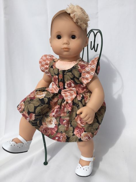 Baby Romper Sewing Pattern, Bitty Baby American Girl, Shine Dress, Bitty Baby Clothes, Romper Sewing Pattern, Baby Doll Clothes Patterns, Dolls Clothes Diy, Romper Pattern