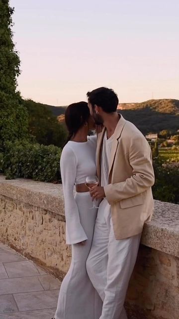 Subtle Romance Aesthetic, European Couple Outfits, South Of France Couple Aesthetic, Nice France Couple Photos, Italy Couple Outfits, France Engagement Photos, South Of France Proposal, Tuscany Couple Photos, South Of France Engagement Photos