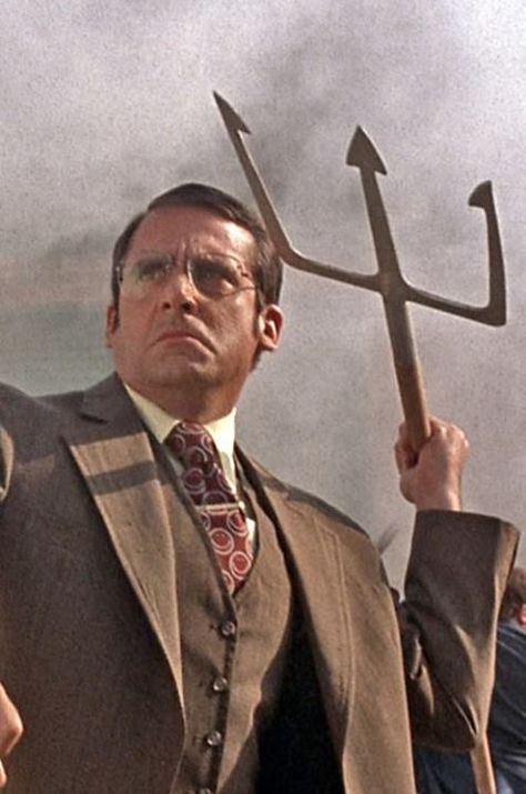 “Yeah, there were horses, a guy on fire, and I killed a man with a trident!" Funny People, Anchorman Movie, Ron Burgundy, Anchorman, Film Images, Steve Carell, Great Movies, Movie Art, Movie Scenes