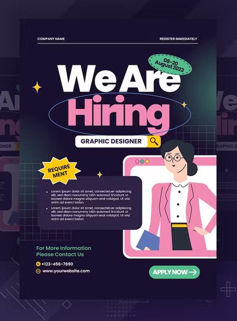 We Are Hiring Creative Poster Design, Hiring Poster Creative, We Are Hiring Poster, Recruitment Poster Design, Beauty Branding Design, Charity Poster, Hiring Poster, Recruitment Poster, Business Poster