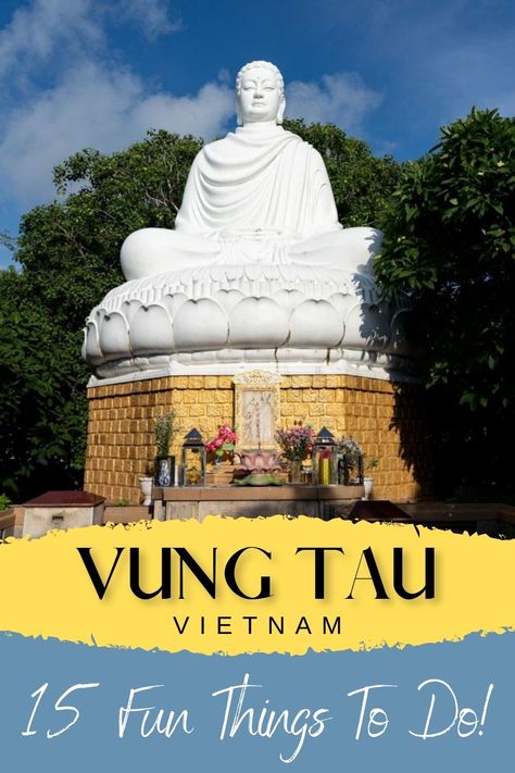 Are you looking for an off the beaten path Vietnam destination? Discover why you should travel to Vung Tau with this list of 15 Fun Things to do in Vung Tau. I Vietnam travel tips I things to do in Vietnam I what to do in Vung Tau I places to go in Vietnam I Vietnam destinations I Vietnam travel I where to go in Vietnam I places to visit in Vung Tau I #Vietnam #VungTau –By Wandering Wheatleys via @wanderingwheatleys Vietnam Destinations, Vung Tau Vietnam, Things To Do In Vietnam, Vietnam Vacation, Vietnam Voyage, Travel Vietnam, Vietnam Travel Guide, Visit Asia, Traveling Ideas
