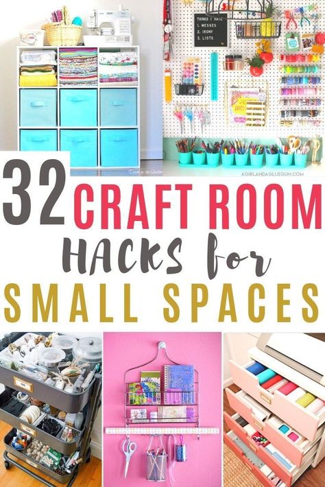 30+ Clever Ways to Organize Your Craft Supplies | Feeling NiOver 30 EASY DIY ideas to get your craft room the most organized it's ever been. Organization ideas that include, Ikea hacks, home decor, storage solutions, ideas for a tiny or small craft room or office, Pegboard DIY, and more. Come check these out for some inspiration #craftroomideas #organization #getorganized #homehacks #craftstorage #smallcraftroom Craft Room Hacks, Office Pegboard, Pegboard Diy, Hacks For Small Spaces, Craft Organization Diy, Small Craft Rooms, Diy Rangement, Room Hacks, Organize Craft Supplies