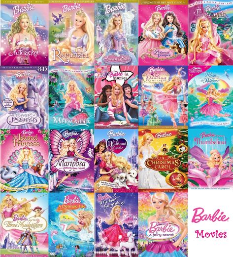 Barbie Movies! Barbie Rapunzel, Rapunzel Barbie, Princess Charm School, Barbie Fairytopia, Barbie Coloring Pages, Princess And The Pauper, Barbie Coloring, Barbie Cartoon, 2000s Nostalgia