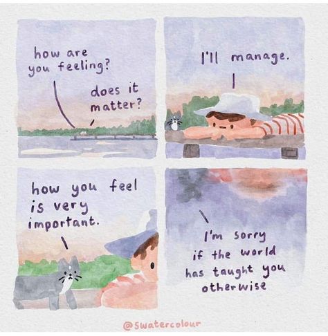 Funny Animal Comics, My Feelings Are Valid, Comforting Aesthetic, Online Comics, Cat Comics, Feeling Better, Words Of Comfort, My Feelings, Marca Personal