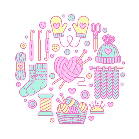 Knitting, crochet, hand made banner illustration. Vector line icon knitting need #Sponsored , #SPONSORED, #Paid, #hand, #Knitting, #icon, #banner Knitting Quotes Funny, Wool Skein, Banner Illustration, Knitting Quotes, Business Logo Inspiration, Vector Line, Knit Art, Banner Vector, Knit Stitch Patterns