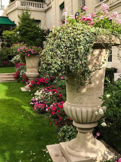 Garden Design Inspiration, Parisian Garden, Potted Garden, Interactive Timeline, Kitty Photos, Flower Containers, Hello Kitty Photos, Exquisite Gardens, Herb Gardening
