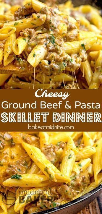 Cheesy Ground Beef Pasta, Ground Beef And Pasta, Beef And Pasta, Pasta Simple, Cheesy Ground Beef, Pasta Skillet, Great Dinner Recipes, Ground Beef Pasta, Skillet Pasta