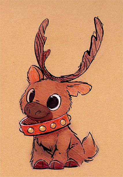 Reindeer Drawing, Christmas Drawings, Desen Realist, Siluete Umane, Cute Christmas Wallpaper, Wallpaper Tumblr, Daily Painting, Christmas Drawing, Dessin Adorable