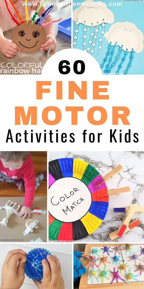 Preschool Visual Motor Activities, Fine Motor Activity Preschool, Fms Activities Preschool, Best Fine Motor Activities For Preschool, Fine Gross Motor Activities For Preschoolers, Fine Motor Skills Crafts Preschool, Fine Moter Skills Activities For Toddlers, Activity Fine Motor Skills, Fine Motor And Visual Motor Activities