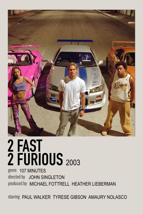 Suki Cars, Fast And Furious Poster, Fast And Furious 2, Fast N Furious, 2 Fast 2 Furious, Fast 2 Furious, Movie Cards, Movie Character Posters, Fast And Furious Actors