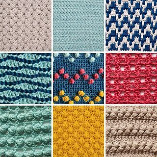Spring Stitches CAL – 16 Crochet Stitch Patterns Textured Crochet Stitches In The Round, Textured Crochet Stitches, Crochet Stitch Patterns, Alpine Stitch, Puff Stitch Crochet, Bobble Stitch Crochet, Crochet Stitch Tutorial, Textured Crochet, Day Outfit Ideas